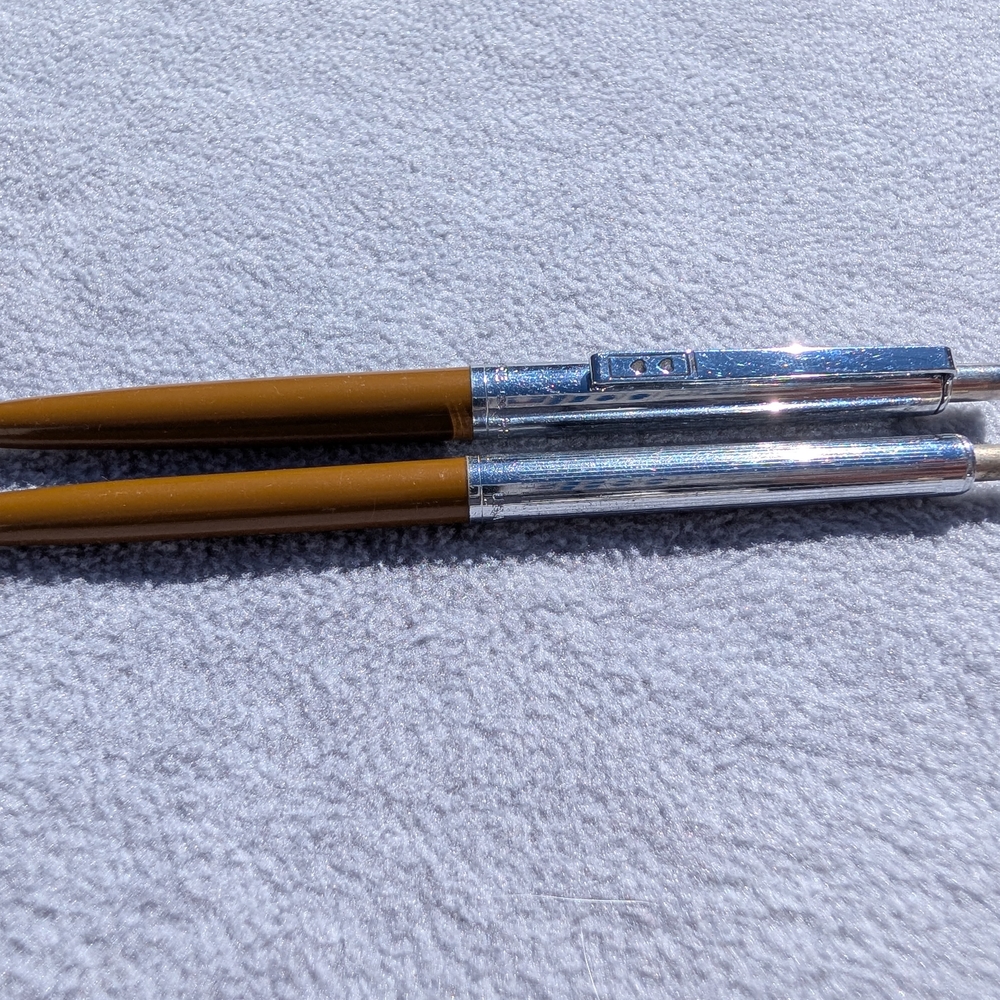 Paper Mate Double Heart Brown Chrome Retractable Ballpoint Pen